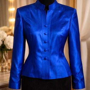 Adrianna Papell Women's Vibrant Blue Blazer